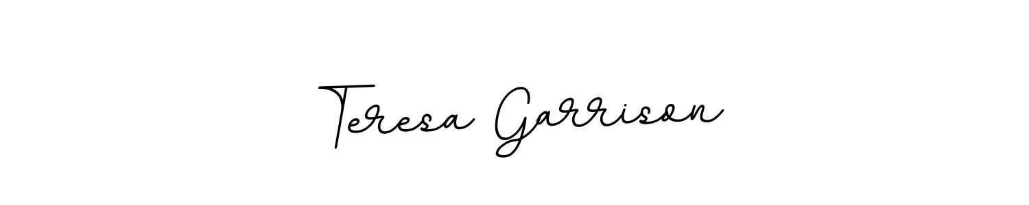 You should practise on your own different ways (BallpointsItalic-DORy9) to write your name (Teresa Garrison) in signature. don't let someone else do it for you. Teresa Garrison signature style 11 images and pictures png