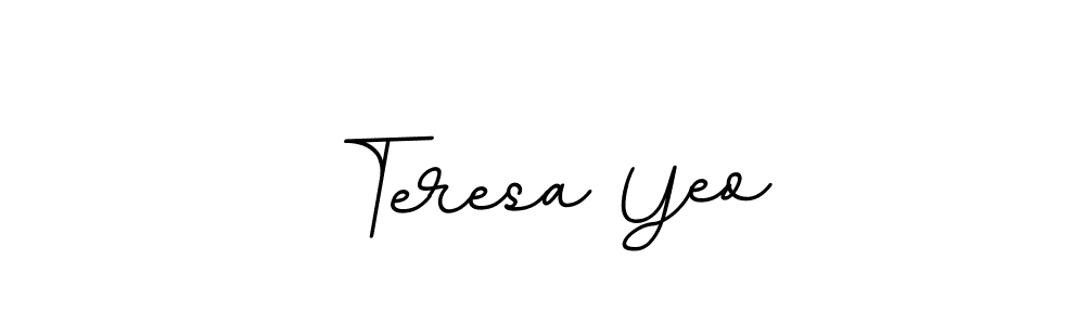 You should practise on your own different ways (BallpointsItalic-DORy9) to write your name (Teresa Yeo) in signature. don't let someone else do it for you. Teresa Yeo signature style 11 images and pictures png