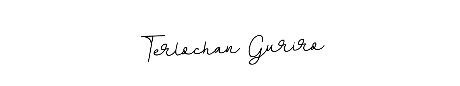 Make a beautiful signature design for name Terlochan Guriro. With this signature (BallpointsItalic-DORy9) style, you can create a handwritten signature for free. Terlochan Guriro signature style 11 images and pictures png
