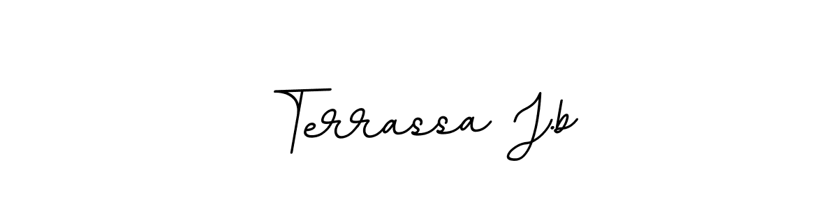 Use a signature maker to create a handwritten signature online. With this signature software, you can design (BallpointsItalic-DORy9) your own signature for name Terrassa J.b. Terrassa J.b signature style 11 images and pictures png