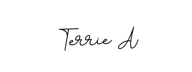 How to Draw Terrie A signature style? BallpointsItalic-DORy9 is a latest design signature styles for name Terrie A. Terrie A signature style 11 images and pictures png