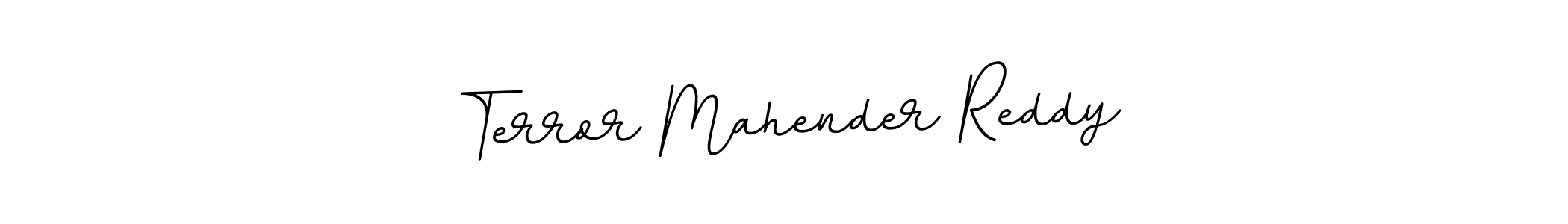 This is the best signature style for the Terror Mahender Reddy name. Also you like these signature font (BallpointsItalic-DORy9). Mix name signature. Terror Mahender Reddy signature style 11 images and pictures png