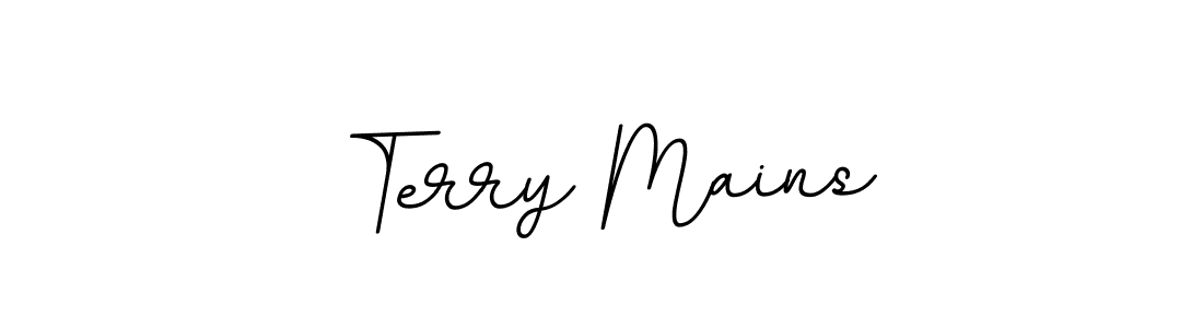 Make a beautiful signature design for name Terry Mains. With this signature (BallpointsItalic-DORy9) style, you can create a handwritten signature for free. Terry Mains signature style 11 images and pictures png