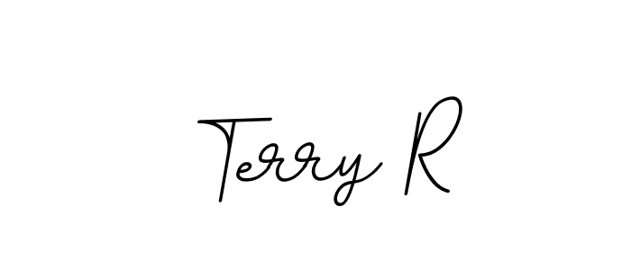 Design your own signature with our free online signature maker. With this signature software, you can create a handwritten (BallpointsItalic-DORy9) signature for name Terry R. Terry R signature style 11 images and pictures png