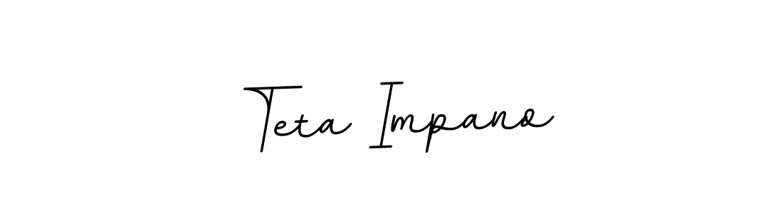 Design your own signature with our free online signature maker. With this signature software, you can create a handwritten (BallpointsItalic-DORy9) signature for name Teta Impano. Teta Impano signature style 11 images and pictures png