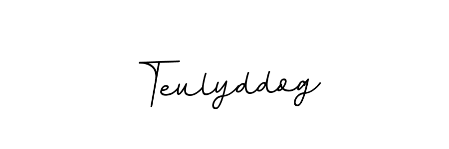 The best way (BallpointsItalic-DORy9) to make a short signature is to pick only two or three words in your name. The name Teulyddog include a total of six letters. For converting this name. Teulyddog signature style 11 images and pictures png