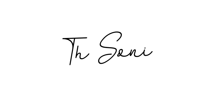 How to make Th Soni name signature. Use BallpointsItalic-DORy9 style for creating short signs online. This is the latest handwritten sign. Th Soni signature style 11 images and pictures png