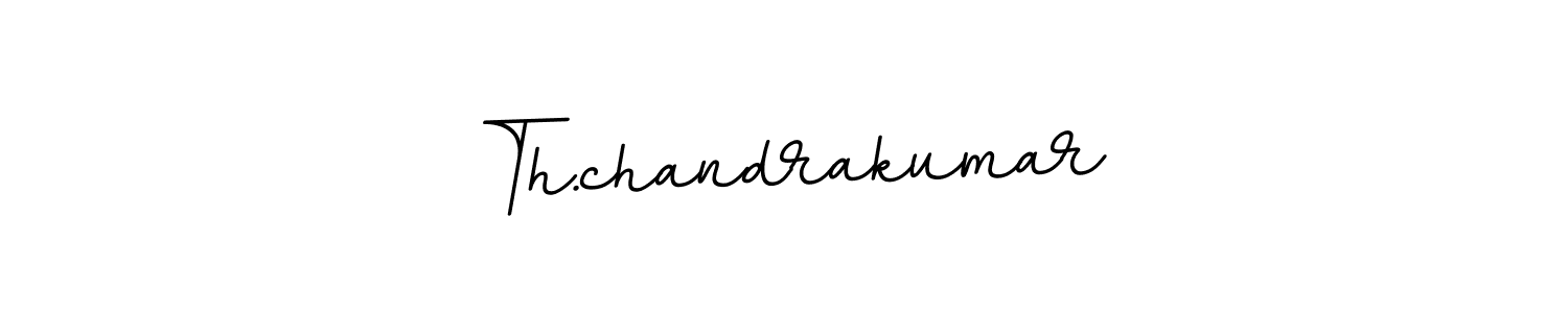 How to make Th.chandrakumar name signature. Use BallpointsItalic-DORy9 style for creating short signs online. This is the latest handwritten sign. Th.chandrakumar signature style 11 images and pictures png