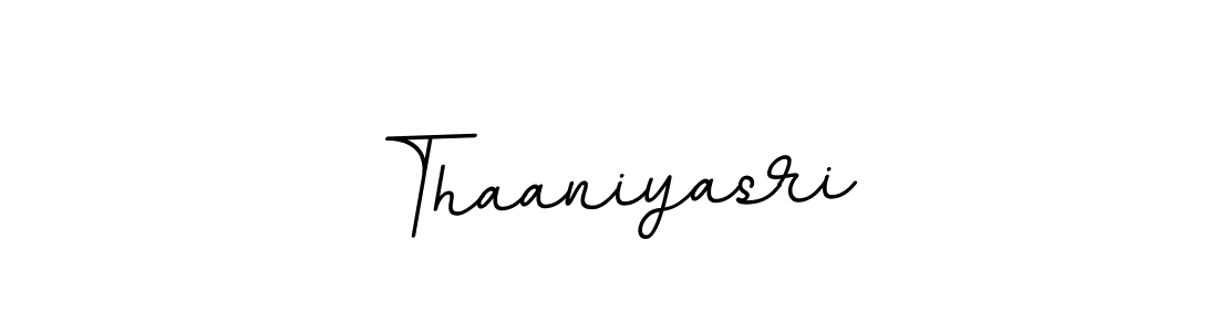 Make a beautiful signature design for name Thaaniyasri. With this signature (BallpointsItalic-DORy9) style, you can create a handwritten signature for free. Thaaniyasri signature style 11 images and pictures png