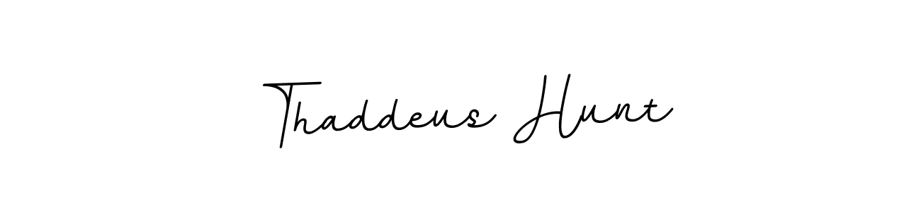 Create a beautiful signature design for name Thaddeus Hunt. With this signature (BallpointsItalic-DORy9) fonts, you can make a handwritten signature for free. Thaddeus Hunt signature style 11 images and pictures png