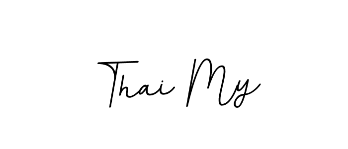 It looks lik you need a new signature style for name Thai My. Design unique handwritten (BallpointsItalic-DORy9) signature with our free signature maker in just a few clicks. Thai My signature style 11 images and pictures png