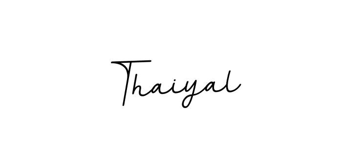 Design your own signature with our free online signature maker. With this signature software, you can create a handwritten (BallpointsItalic-DORy9) signature for name Thaiyal. Thaiyal signature style 11 images and pictures png