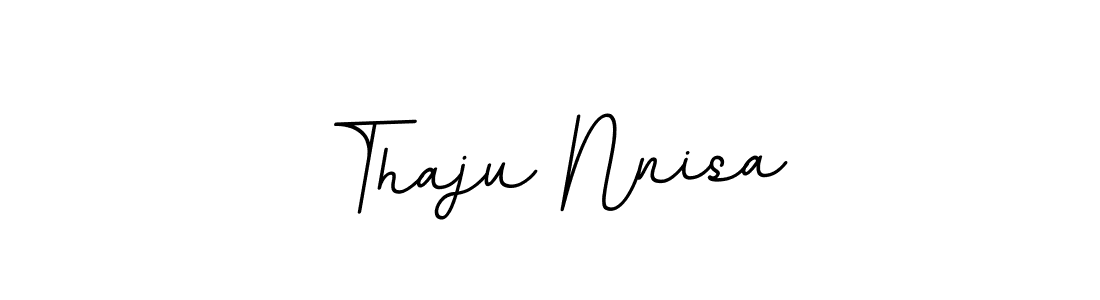 The best way (BallpointsItalic-DORy9) to make a short signature is to pick only two or three words in your name. The name Thaju Nnisa include a total of six letters. For converting this name. Thaju Nnisa signature style 11 images and pictures png