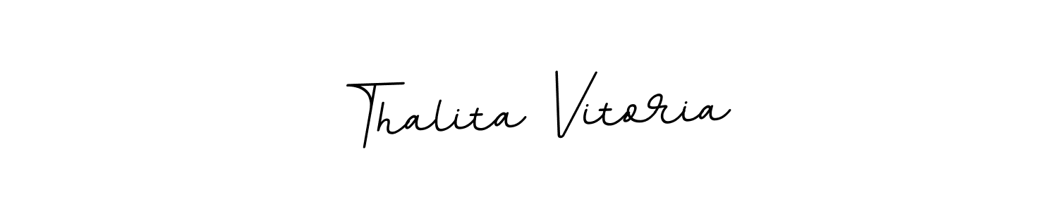 Design your own signature with our free online signature maker. With this signature software, you can create a handwritten (BallpointsItalic-DORy9) signature for name Thalita Vitoria. Thalita Vitoria signature style 11 images and pictures png