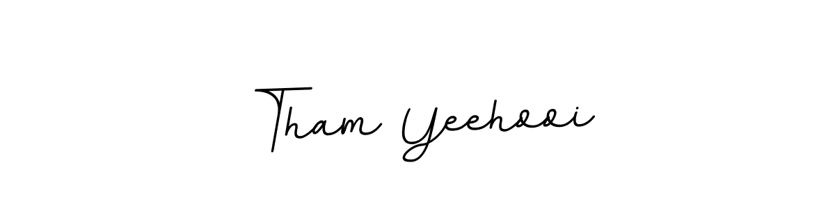The best way (BallpointsItalic-DORy9) to make a short signature is to pick only two or three words in your name. The name Tham Yeehooi include a total of six letters. For converting this name. Tham Yeehooi signature style 11 images and pictures png