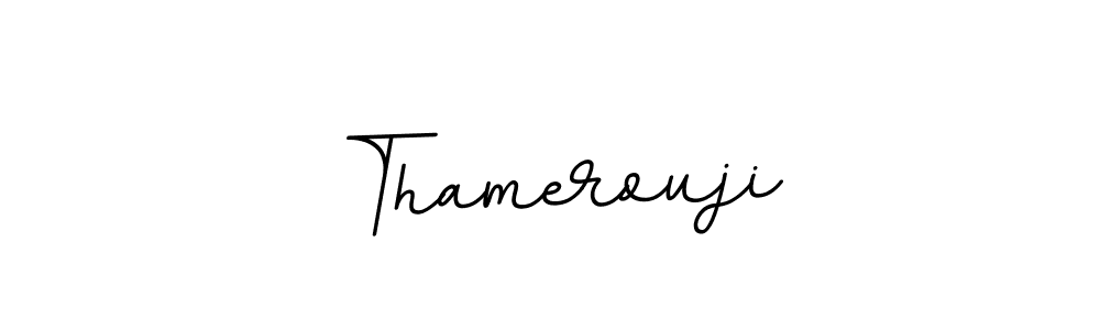 Make a beautiful signature design for name Thamerouji. With this signature (BallpointsItalic-DORy9) style, you can create a handwritten signature for free. Thamerouji signature style 11 images and pictures png