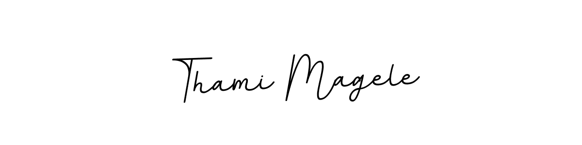 Design your own signature with our free online signature maker. With this signature software, you can create a handwritten (BallpointsItalic-DORy9) signature for name Thami Magele. Thami Magele signature style 11 images and pictures png