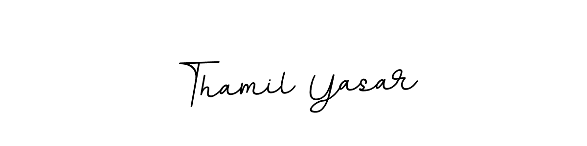 It looks lik you need a new signature style for name Thamil Yasar. Design unique handwritten (BallpointsItalic-DORy9) signature with our free signature maker in just a few clicks. Thamil Yasar signature style 11 images and pictures png