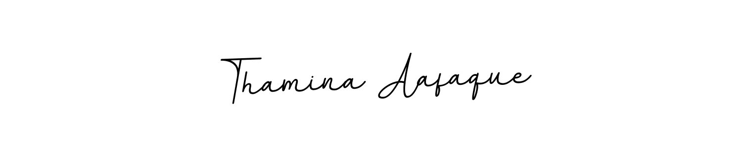 Thamina Aafaque stylish signature style. Best Handwritten Sign (BallpointsItalic-DORy9) for my name. Handwritten Signature Collection Ideas for my name Thamina Aafaque. Thamina Aafaque signature style 11 images and pictures png