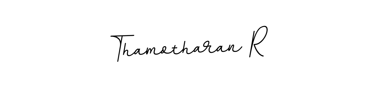 Make a beautiful signature design for name Thamotharan R. With this signature (BallpointsItalic-DORy9) style, you can create a handwritten signature for free. Thamotharan R signature style 11 images and pictures png