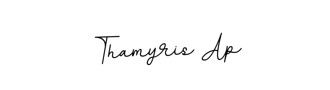 Make a beautiful signature design for name Thamyris Ap. With this signature (BallpointsItalic-DORy9) style, you can create a handwritten signature for free. Thamyris Ap signature style 11 images and pictures png