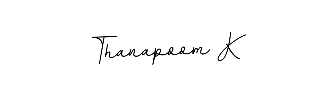 Create a beautiful signature design for name Thanapoom K. With this signature (BallpointsItalic-DORy9) fonts, you can make a handwritten signature for free. Thanapoom K signature style 11 images and pictures png