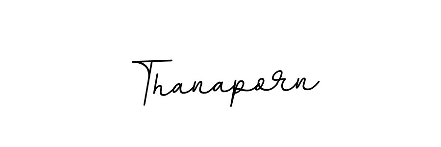 Create a beautiful signature design for name Thanaporn. With this signature (BallpointsItalic-DORy9) fonts, you can make a handwritten signature for free. Thanaporn signature style 11 images and pictures png