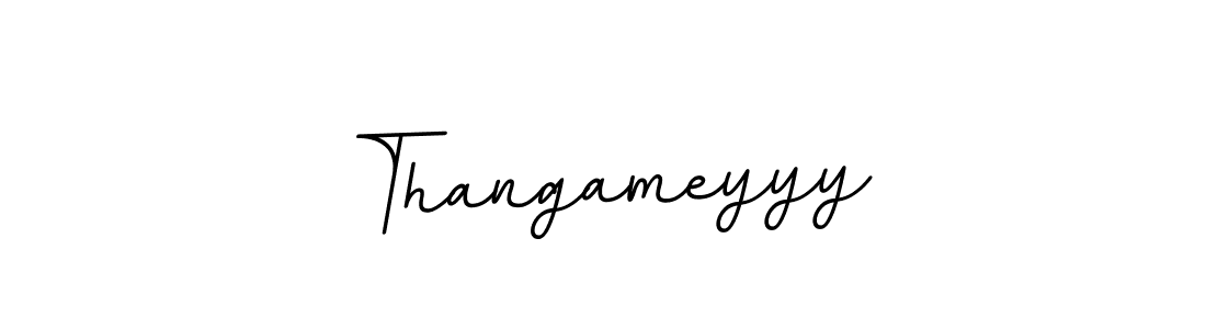 Make a beautiful signature design for name Thangameyyy. With this signature (BallpointsItalic-DORy9) style, you can create a handwritten signature for free. Thangameyyy signature style 11 images and pictures png