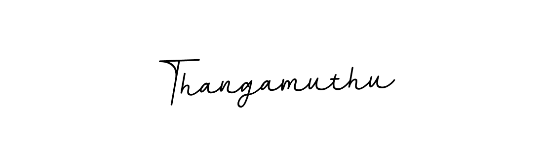 How to make Thangamuthu name signature. Use BallpointsItalic-DORy9 style for creating short signs online. This is the latest handwritten sign. Thangamuthu signature style 11 images and pictures png