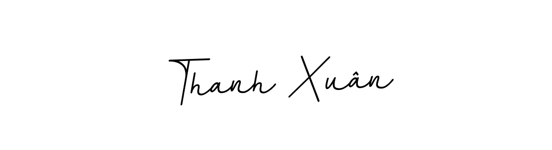 Make a beautiful signature design for name Thanh Xuân. With this signature (BallpointsItalic-DORy9) style, you can create a handwritten signature for free. Thanh Xuân signature style 11 images and pictures png