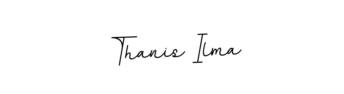 How to make Thanis Ilma name signature. Use BallpointsItalic-DORy9 style for creating short signs online. This is the latest handwritten sign. Thanis Ilma signature style 11 images and pictures png