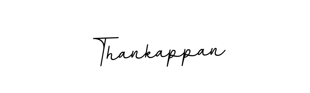 Use a signature maker to create a handwritten signature online. With this signature software, you can design (BallpointsItalic-DORy9) your own signature for name Thankappan. Thankappan signature style 11 images and pictures png
