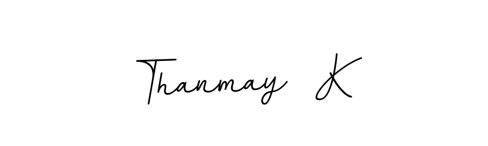 It looks lik you need a new signature style for name Thanmay  K. Design unique handwritten (BallpointsItalic-DORy9) signature with our free signature maker in just a few clicks. Thanmay  K signature style 11 images and pictures png