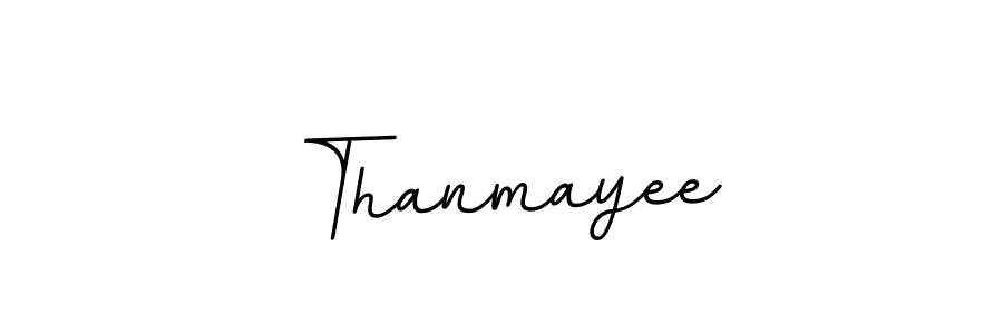 How to make Thanmayee name signature. Use BallpointsItalic-DORy9 style for creating short signs online. This is the latest handwritten sign. Thanmayee signature style 11 images and pictures png