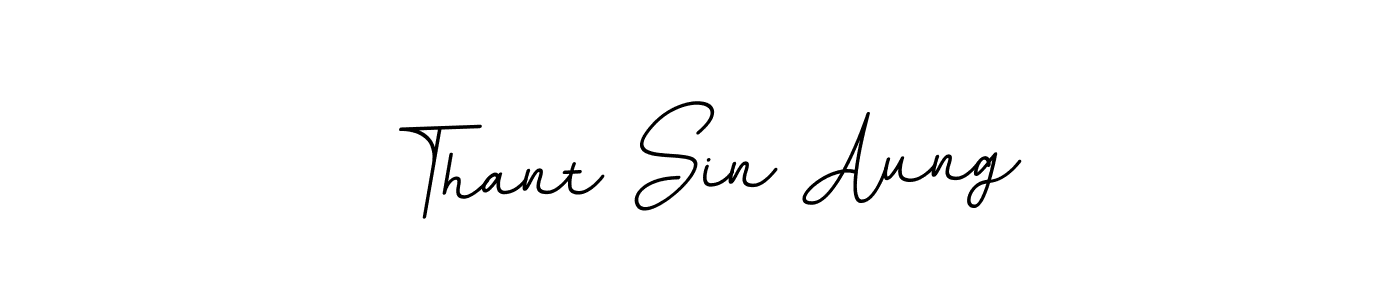 Design your own signature with our free online signature maker. With this signature software, you can create a handwritten (BallpointsItalic-DORy9) signature for name Thant Sin Aung. Thant Sin Aung signature style 11 images and pictures png