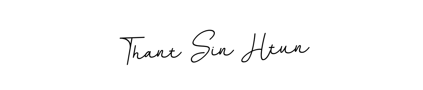 Make a beautiful signature design for name Thant Sin Htun. With this signature (BallpointsItalic-DORy9) style, you can create a handwritten signature for free. Thant Sin Htun signature style 11 images and pictures png