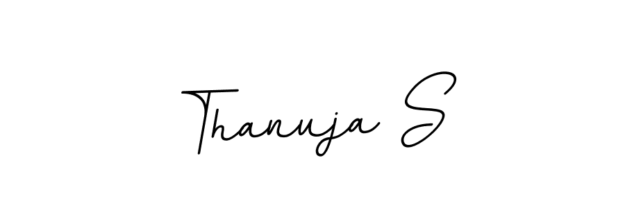 Design your own signature with our free online signature maker. With this signature software, you can create a handwritten (BallpointsItalic-DORy9) signature for name Thanuja S. Thanuja S signature style 11 images and pictures png