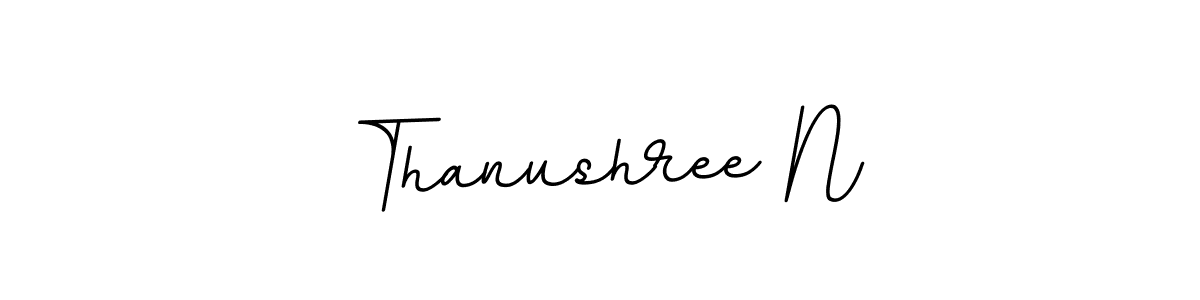 How to make Thanushree N name signature. Use BallpointsItalic-DORy9 style for creating short signs online. This is the latest handwritten sign. Thanushree N signature style 11 images and pictures png