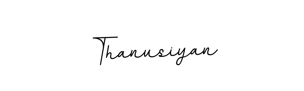 How to make Thanusiyan name signature. Use BallpointsItalic-DORy9 style for creating short signs online. This is the latest handwritten sign. Thanusiyan signature style 11 images and pictures png