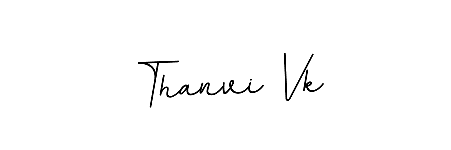 You should practise on your own different ways (BallpointsItalic-DORy9) to write your name (Thanvi Vk) in signature. don't let someone else do it for you. Thanvi Vk signature style 11 images and pictures png