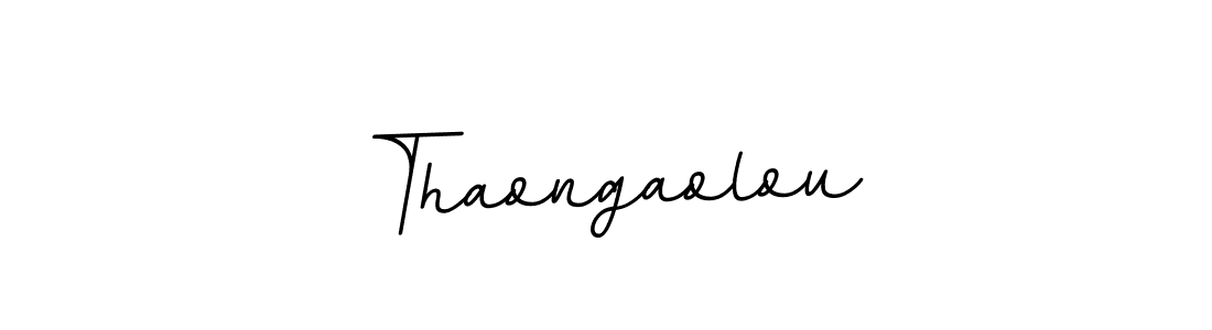 The best way (BallpointsItalic-DORy9) to make a short signature is to pick only two or three words in your name. The name Thaongaolou include a total of six letters. For converting this name. Thaongaolou signature style 11 images and pictures png