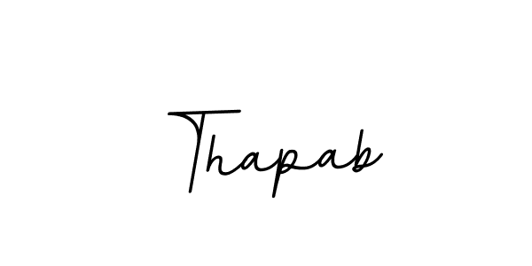 Make a beautiful signature design for name Thapab. With this signature (BallpointsItalic-DORy9) style, you can create a handwritten signature for free. Thapab signature style 11 images and pictures png