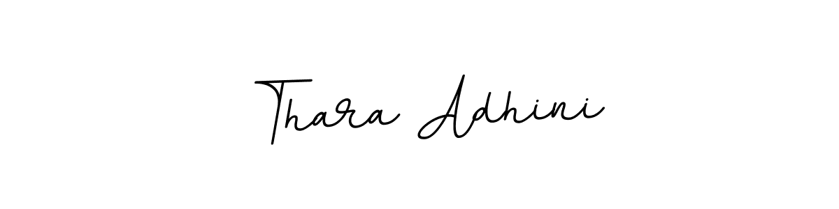 The best way (BallpointsItalic-DORy9) to make a short signature is to pick only two or three words in your name. The name Thara Adhini include a total of six letters. For converting this name. Thara Adhini signature style 11 images and pictures png