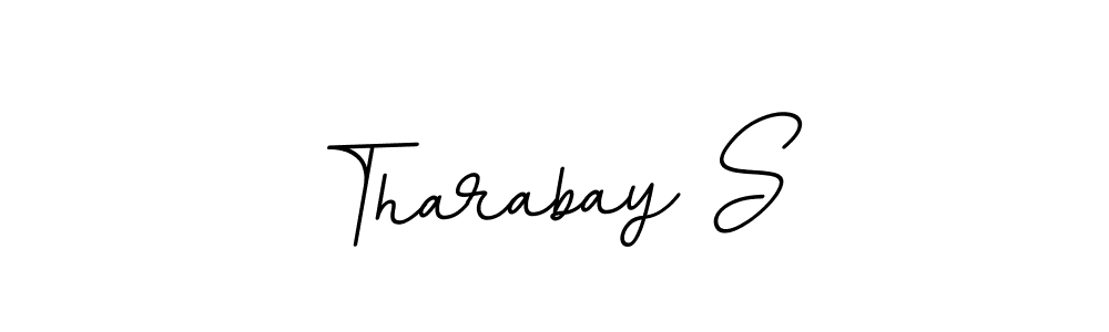This is the best signature style for the Tharabay S name. Also you like these signature font (BallpointsItalic-DORy9). Mix name signature. Tharabay S signature style 11 images and pictures png