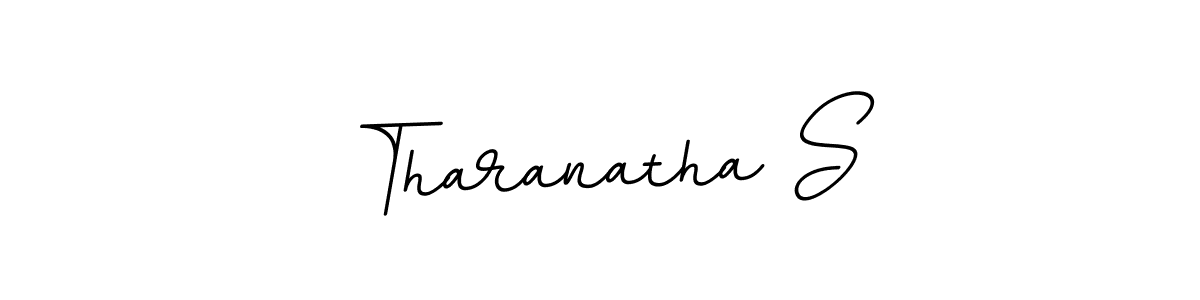 How to make Tharanatha S name signature. Use BallpointsItalic-DORy9 style for creating short signs online. This is the latest handwritten sign. Tharanatha S signature style 11 images and pictures png