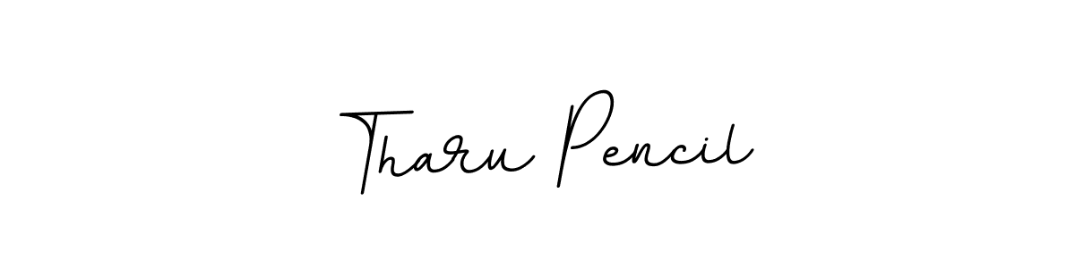 BallpointsItalic-DORy9 is a professional signature style that is perfect for those who want to add a touch of class to their signature. It is also a great choice for those who want to make their signature more unique. Get Tharu Pencil name to fancy signature for free. Tharu Pencil signature style 11 images and pictures png