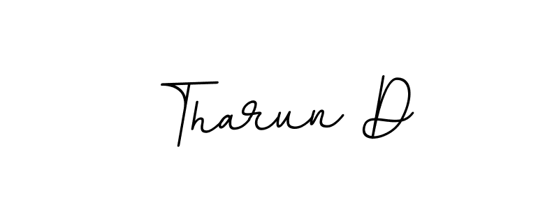 Make a beautiful signature design for name Tharun D. With this signature (BallpointsItalic-DORy9) style, you can create a handwritten signature for free. Tharun D signature style 11 images and pictures png