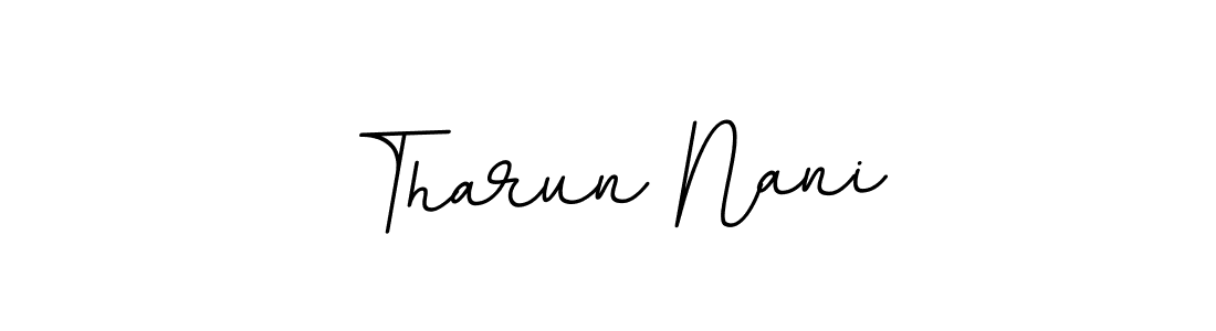 BallpointsItalic-DORy9 is a professional signature style that is perfect for those who want to add a touch of class to their signature. It is also a great choice for those who want to make their signature more unique. Get Tharun Nani name to fancy signature for free. Tharun Nani signature style 11 images and pictures png