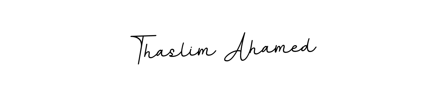 This is the best signature style for the Thaslim Ahamed name. Also you like these signature font (BallpointsItalic-DORy9). Mix name signature. Thaslim Ahamed signature style 11 images and pictures png