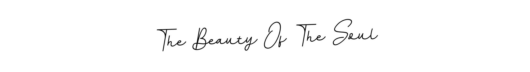 Use a signature maker to create a handwritten signature online. With this signature software, you can design (BallpointsItalic-DORy9) your own signature for name The Beauty Of The Soul. The Beauty Of The Soul signature style 11 images and pictures png